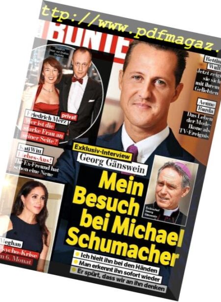 Bunte – 29 November 2018 Cover