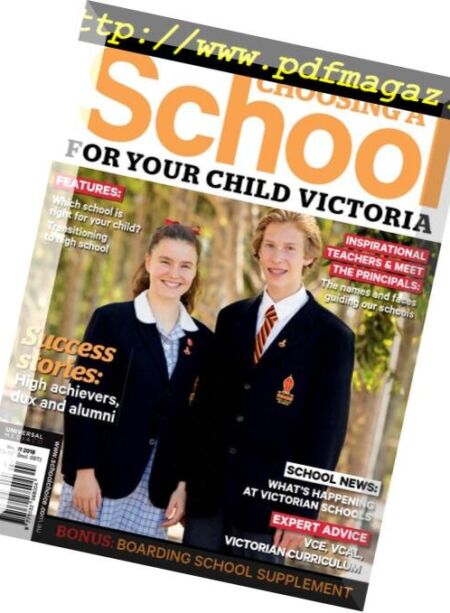 Choosing A School VIC – September 2018 Cover