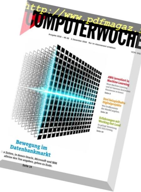Computerwoche – 03 Dezember 2018 Cover