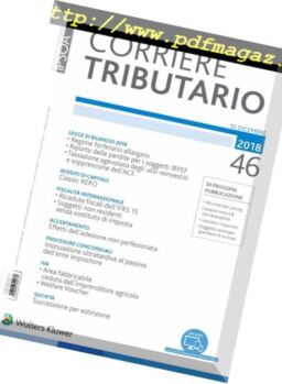 Corriere Tributario – 10 Dicembre 2018