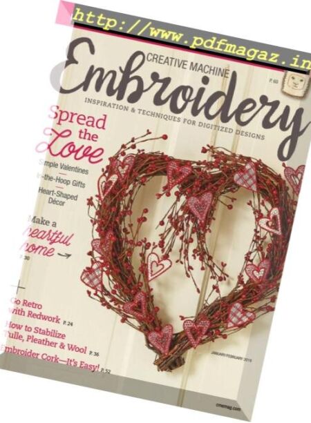 Creative Machine Embroidery – January 2019 Cover