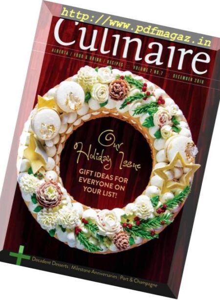 Culinaire Magazine – December 2018 Cover