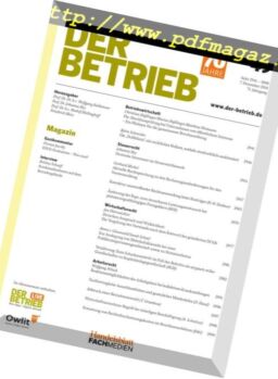 Der Betrieb – 07 Dezember 2018
