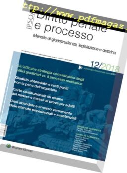 Diritto Penale e Processo – Dicembre 2018