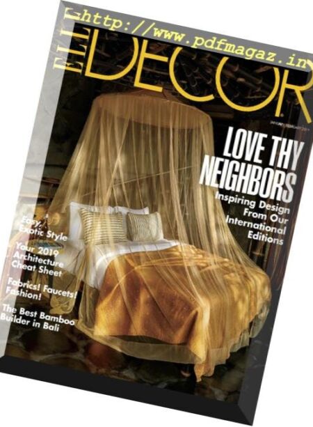 Elle Decor USA – January 2019 Cover