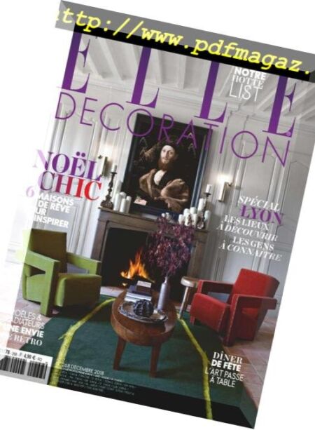 Elle Decoration – Decembre 2018 Cover