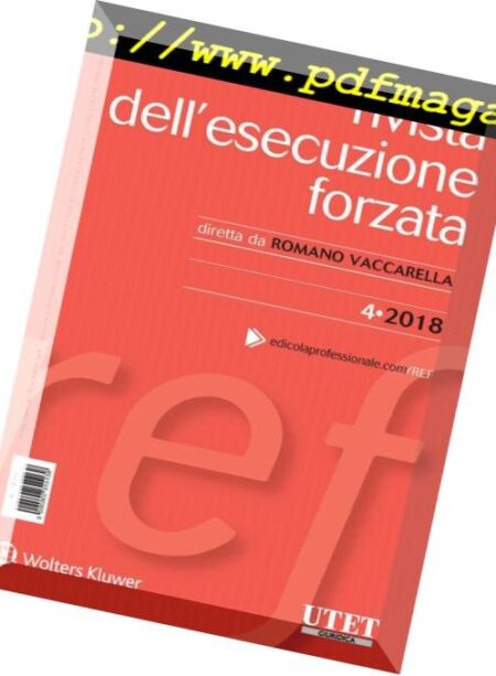 Esecuzione forzata – Dicembre 2018 Cover