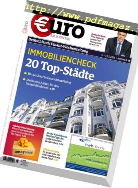 Euro am Sonntag – 01 Dezember 2018 Cover
