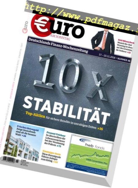 Euro am Sonntag – 17 November 2018 Cover