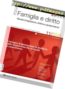 Famiglia e Diritto – Novembre 2018