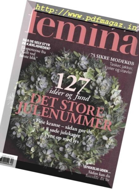 Femina Denmark – 01 November 2018 Cover
