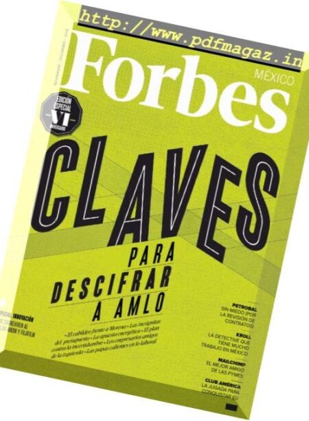 Forbes Mexico – noviembre 2018 Cover
