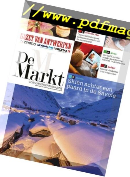 Gazet van Antwerpen De Markt – 15 december 2018 Cover
