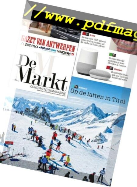 Gazet van Antwerpen De Markt – 17 november 2018 Cover