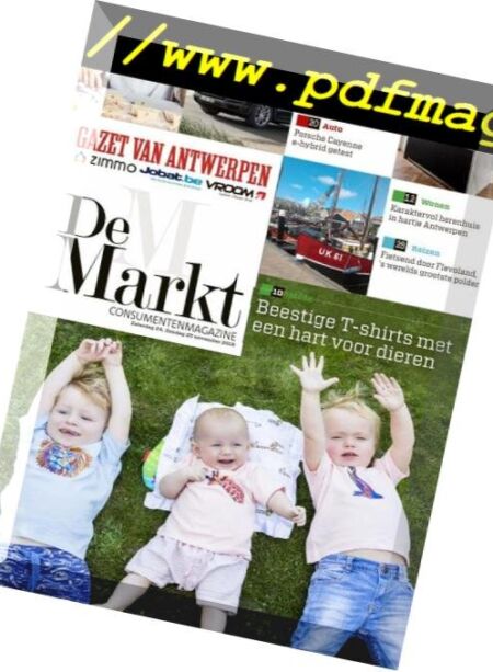 Gazet van Antwerpen De Markt – 24 november 2018 Cover