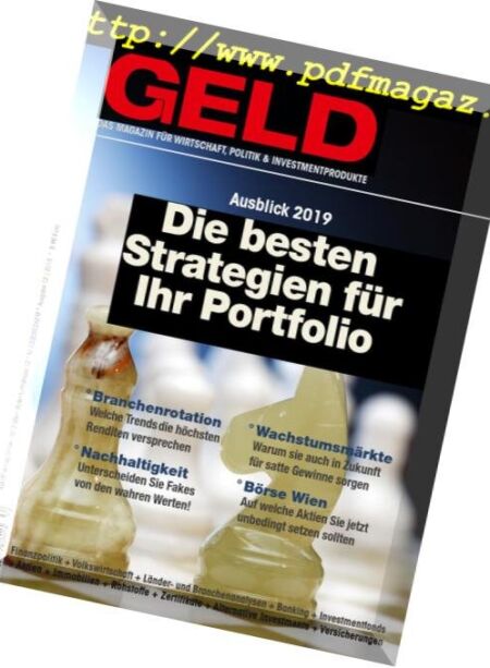 GELD Magazin – Dezember 2018 Cover