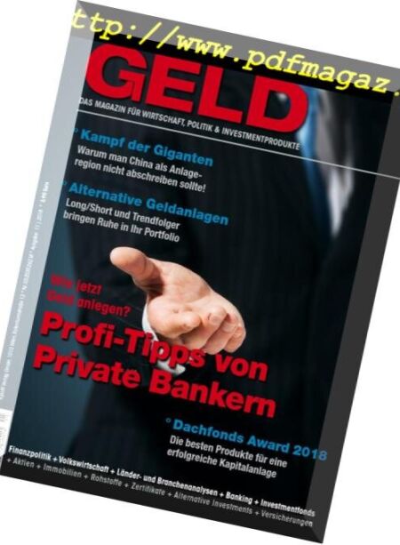 GELD-Magazin – November 2018 Cover