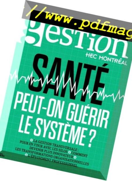 Gestion – Automne 2018 Cover