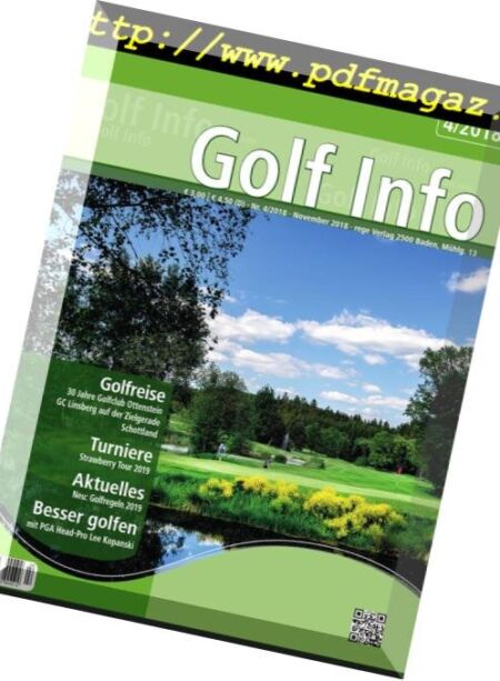 Golf Info – November 2018 Cover