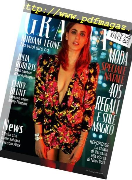 Grazia Italia – 6 Dicembre 2018 Cover