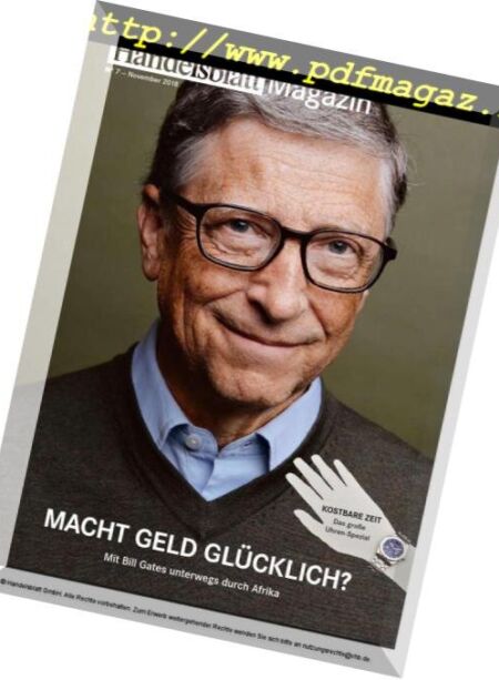 Handelsblatt Magazin – November 2018 Cover