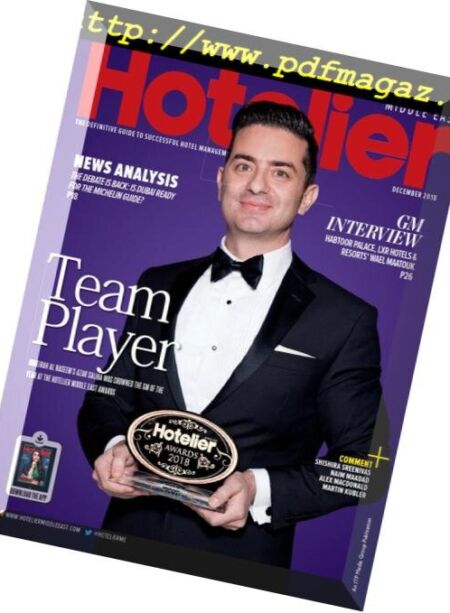 Hotelier Middle East – December 2018 Cover
