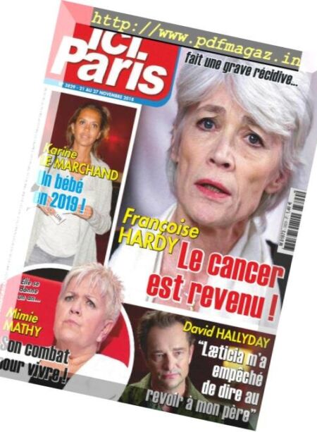 Ici Paris – 21 novembre 2018 Cover