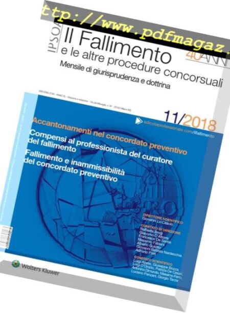 Il Fallimento – Novembre 2018 Cover