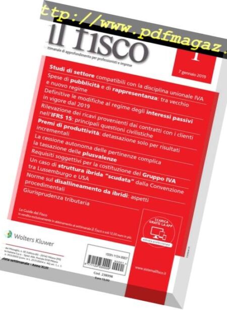 il fisco – Gennaio 2019 Cover