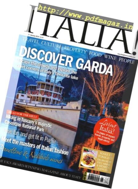 Italia! Magazine – January 2019 Cover