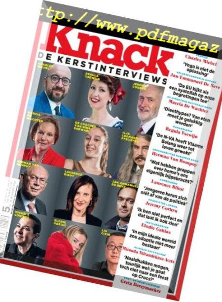 Knack Belgium – 12 December 2018 Cover