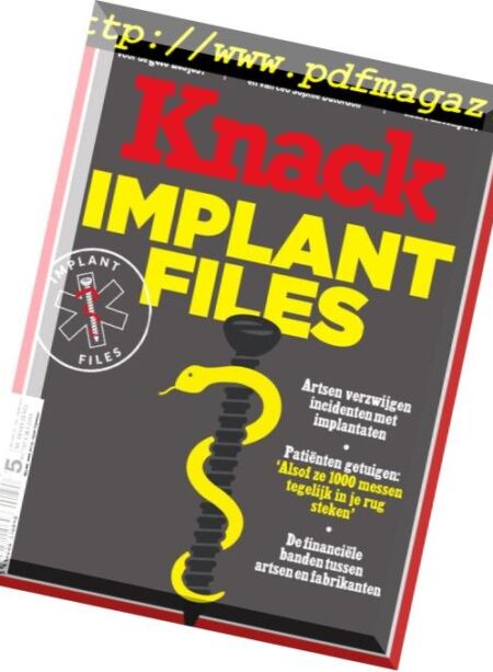 Knack Belgium – 28 November 2018 Cover
