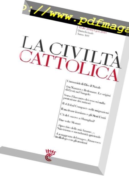 La Civilta Cattolica – 15 Dicembre 2018 Cover