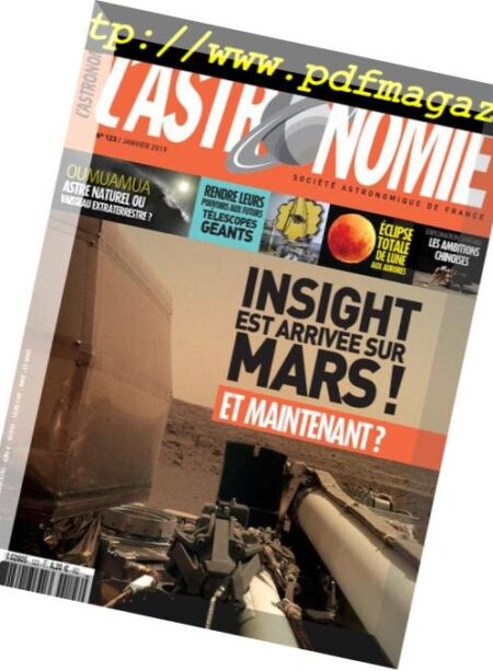 L’Astronomie – janvier 2019 Cover