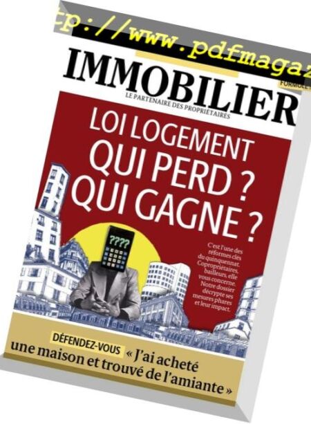 Le Particulier Immobilier – Decembre 2018 Cover