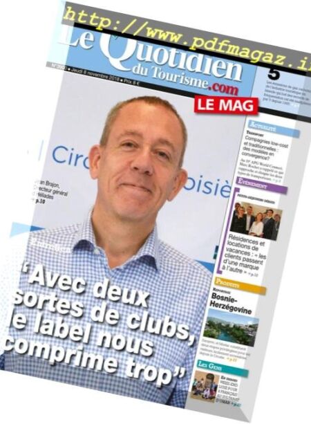 Le Quotidien du Tourisme – 08 novembre 2018 Cover