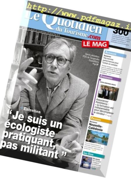 Le Quotidien du Tourisme – 22 novembre 2018 Cover
