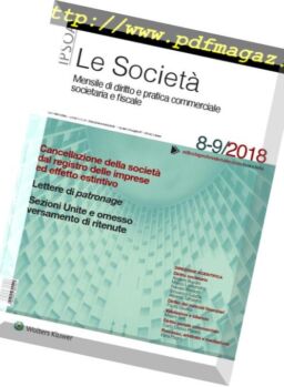 Le Societa – Agosto-Settembre 2018