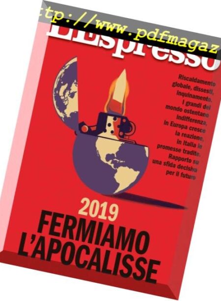 L’Espresso – 30 Dicembre 2018 Cover