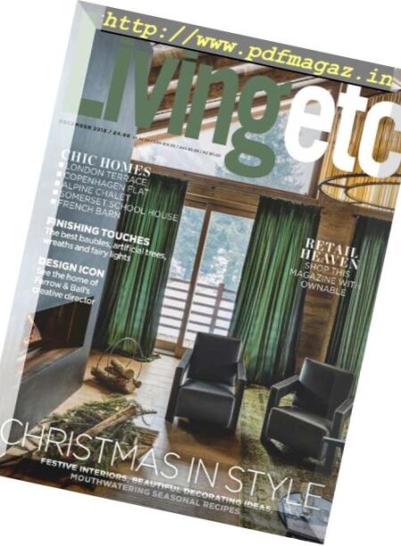 Living Etc UK – December 2018 Cover