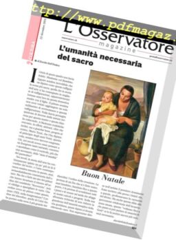 L’Osservatore – 22 Dicembre 2018