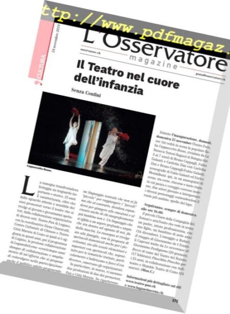 L’Osservatore – 24 Novembre 2018 Cover