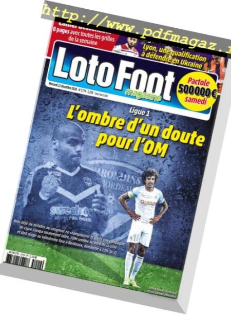 Loto Foot Magazine – 12 Decembre 2018 Cover