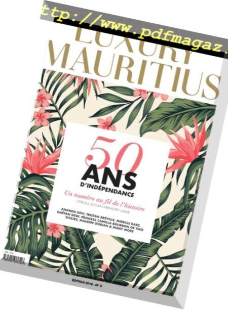 Luxury Mauritius – N 5, 2018 Cover