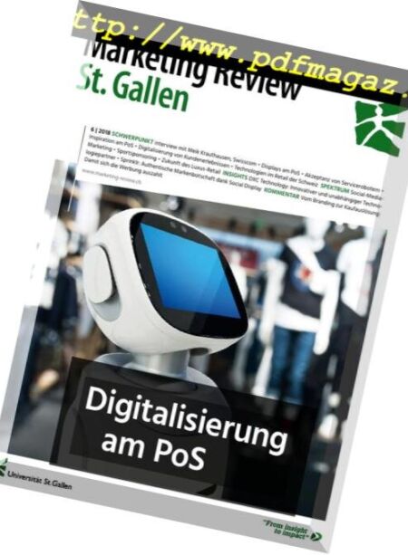 Marketing Review St Gallen – Dezember 2018 Cover