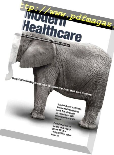 Modern Healthcare – October 08, 2018 Cover