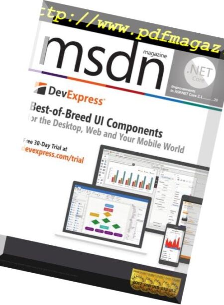MSDN Magazine – August 2018 Cover