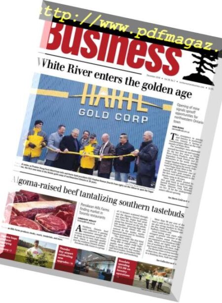 Northern Ontario Business – December 2018 Cover