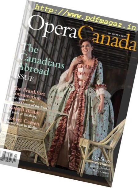 Opera Canada – December 2018 Cover