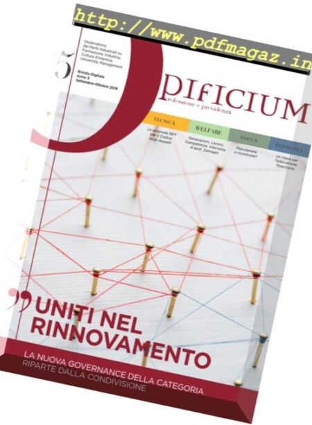Opificium – Settembre-Ottobre 2018 Cover